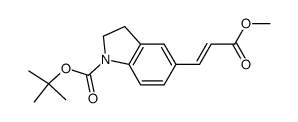 methyl 3-(1-boc-2,3-dihydro-1H-indol-5-yl)acrylate Structure