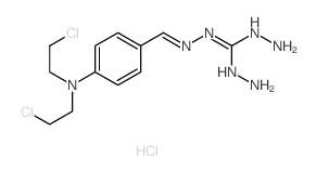 Guanidine,1,2-diamino-3-[[p-[bis(2-chloroethyl)amino]benzylidene]amino]-,monohydrochloride (8CI) Structure