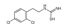 2-(2,4-dichlorophenyl)ethylthiourea Structure