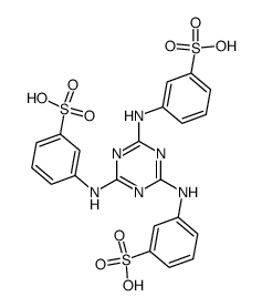3,3',3''-[1,3,5]triazine-2,4,6-triyltriamino-tris-benzenesulfonic acid结构式