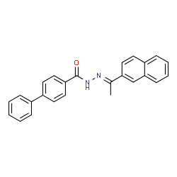 N'-[1-(2-naphthyl)ethylidene]-4-biphenylcarbohydrazide结构式