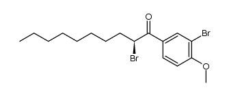 (S)-2-Bromo-1-(3-bromo-4-methoxyphenyl)decan-1-one结构式