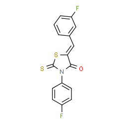 5-(3-fluorobenzylidene)-3-(4-fluorophenyl)-2-thioxo-1,3-thiazolidin-4-one Structure