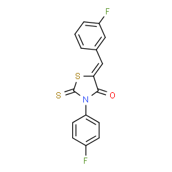 5-(3-fluorobenzylidene)-3-(4-fluorophenyl)-2-thioxo-1,3-thiazolidin-4-one structure