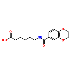 6-[(2,3-Dihydro-1,4-benzodioxin-6-ylcarbonyl)amino]hexanoic acid Structure