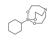 1-Cyclohexyl-2,8,9-trioxa-5-aza-1-silabicyclo[3.3.3]undecane结构式