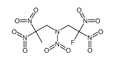 N-(2,2-dinitropropyl)-N-(2-fluoro-2,2-dinitroethyl)nitramide结构式
