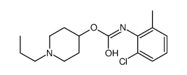 2-Chloro-6-methylcarbanilic acid 1-propyl-4-piperidinyl ester结构式