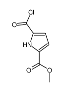 1H-Pyrrole-2-carboxylic acid, 5-(chlorocarbonyl)-, methyl ester (9CI)结构式