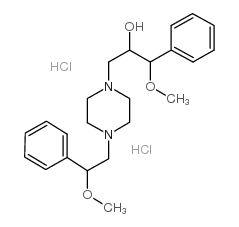 1-methoxy-3-[4-(2-methoxy-2-phenylethyl)piperazin-1-yl]-1-phenylpropan-2-ol,dihydrochloride Structure