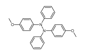 N,N'-bis-(4-methoxy-phenyl)-N,N'-diphenyl-hydrazine结构式
