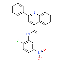 N-(2-chloro-5-nitrophenyl)-2-phenylquinoline-4-carboxamide结构式