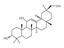 18β-olean-12-ene-3β,11α,30-triol Structure