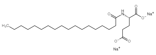 disodium N-(1-oxooctadecyl)-L-glutamate structure