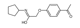 2-(4-acetylphenoxy)-N-cyclopentylacetamide结构式