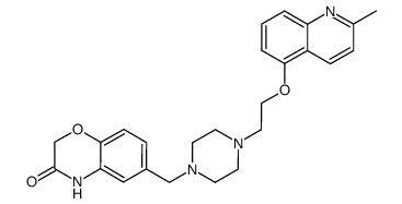 6-{4-[2-(2-Methyl-quinolin-5-yloxy)-ethyl]-piperazin-1-ylmethyl}-4H-benzo[1,4]oxazin-3-one Structure