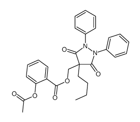(4-butyl-3,5-dioxo-1,2-diphenylpyrazolidin-4-yl)methyl 2-acetyloxybenzoate Structure
