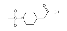 (1-methanesulfonyl-piperidin-4-yl)-acetic acid Structure