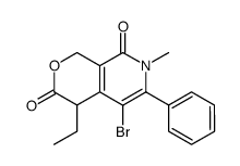 5-bromo-4-ethyl-7-methyl-6-phenyl-1,7-dihydro-4H-pyrano[3,4-c]pyridine-3,8-dione结构式