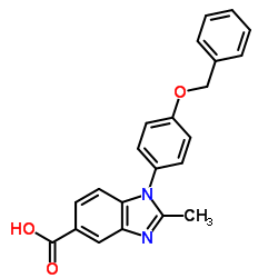 1-[4-(Benzyloxy)phenyl]-2-methyl-1H-benzimidazole-5-carboxylic acid结构式
