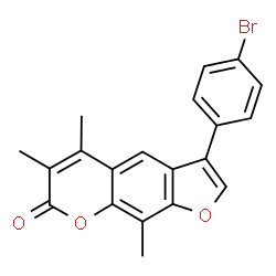 3-(4-bromophenyl)-5,6,9-trimethylfuro[3,2-g]chromen-7-one结构式