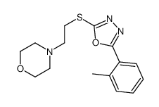 4-[2-[[5-(2-methylphenyl)-1,3,4-oxadiazol-2-yl]sulfanyl]ethyl]morpholine结构式