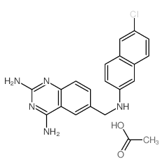 acetic acid; 6-[[(6-chloronaphthalen-2-yl)amino]methyl]quinazoline-2,4-diamine Structure