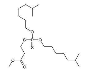 methyl 3-[bis(6-methylheptoxy)phosphinothioylsulfanyl]propanoate Structure