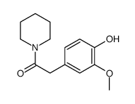 2-(4-hydroxy-3-methoxyphenyl)-1-piperidin-1-ylethanone结构式