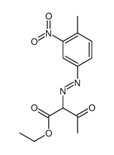 ethyl 2-[(4-methyl-3-nitrophenyl)diazenyl]-3-oxobutanoate Structure