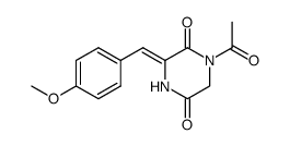 (3z)-1-Acetyl-3-(4-methoxybenzylidene)-2,5-piperazinedione Structure