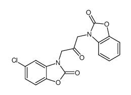 5-chloro-3H,3'H-3,3'-(2-oxo-propane-1,3-diyl)-bis-benzooxazol-2-one Structure