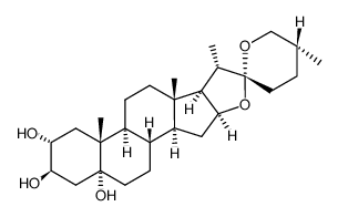 (25R)-5α-Spirostane-2α,3β,5-triol Structure