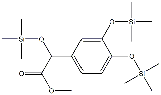 α,3,4-Tris(trimethylsiloxy)benzeneacetic acid methyl ester structure
