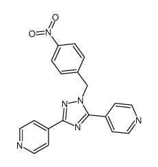 4-[1-[(4-nitrophenyl)methyl]-5-pyridin-4-yl-1,2,4-triazol-3-yl]pyridine Structure
