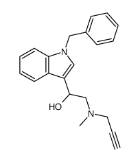 1-(1-Benzyl-1H-indol-3-yl)-2-(methyl-prop-2-ynyl-amino)-ethanol结构式