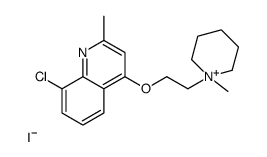 8-chloro-2-methyl-4-[2-(1-methylpiperidin-1-ium-1-yl)ethoxy]quinoline,iodide结构式