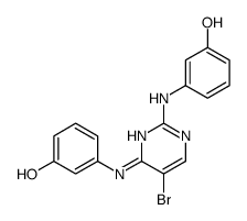 3-[[5-bromo-2-(3-hydroxyanilino)pyrimidin-4-yl]amino]phenol结构式