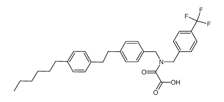 {{4-[2-(4-hexylphenyl)ethyl]benzyl}[4-(trifluoromethyl)benzyl]amino}(oxo)acetic acid结构式