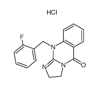 10-(2'-fluorobenzyl)-2,3-dihydro-imidazo[2,1-b]quinazolin-5(10H)-one hydrochloride Structure