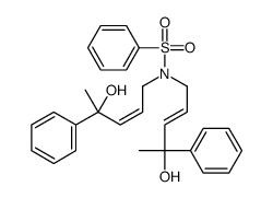 N,N-bis(4-hydroxy-4-phenylpent-2-enyl)benzenesulfonamide结构式