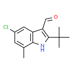 1H-Indole-3-carboxaldehyde,5-chloro-2-(1,1-dimethylethyl)-7-methyl-(9CI)结构式