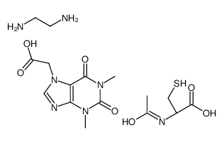 N-acetyl-L-cysteine, compound with ethane-1,2-diamine (1:1), mono(1,2,3,6-tetrahydro-1,3-dimethyl-2,6-dioxo-7H-purine-7-acetate) picture