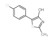 5-(4-chlorophenyl)-2-methyl-1,3-thiazol-4-ol结构式