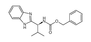 N-benzyloxycarbonyl-(1S)-(1-benzimidazol-2-yl)-2-methylpropylamine结构式