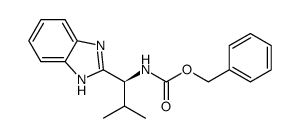 N-benzyloxycarbonyl-(1S)-(1-benzimidazol-2-yl)-2-methylpropylamine Structure