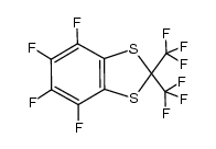 2,2-bis(trifluoromethyl)-4,5,6,7-tetrafluoro-1,3-benzodithiole结构式