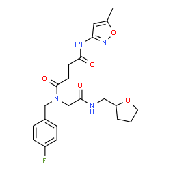Butanediamide, N-[(4-fluorophenyl)methyl]-N-(5-methyl-3-isoxazolyl)-N-[2-oxo-2-[[(tetrahydro-2-furanyl)methyl]amino]ethyl]- (9CI) structure