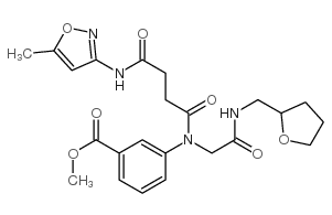 Benzoic acid, 3-[[4-[(5-methyl-3-isoxazolyl)amino]-1,4-dioxobutyl][2-oxo-2-[[(tetrahydro-2-furanyl)methyl]amino]ethyl]amino]-, methyl ester (9CI) structure