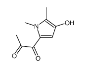 1-(4-hydroxy-1,5-dimethylpyrrol-2-yl)propane-1,2-dione结构式